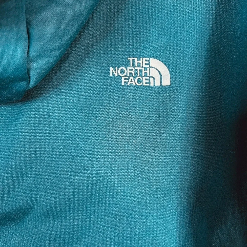 The North Face Mens Teal Blue Pullover Hoodie w/ logo - Size Large